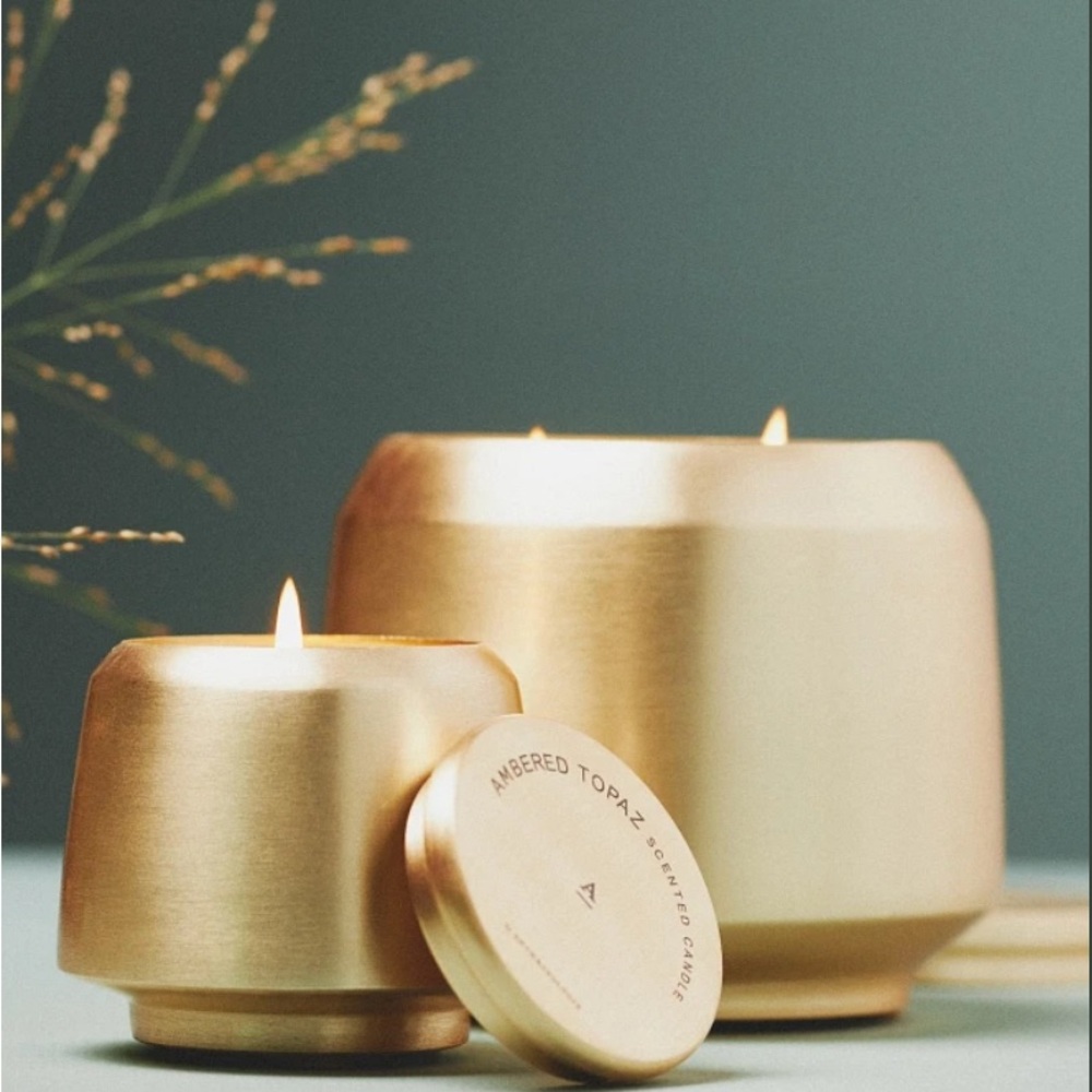 NEW - Anthropologie The Gather Candle Ambered Topaz Mini‎